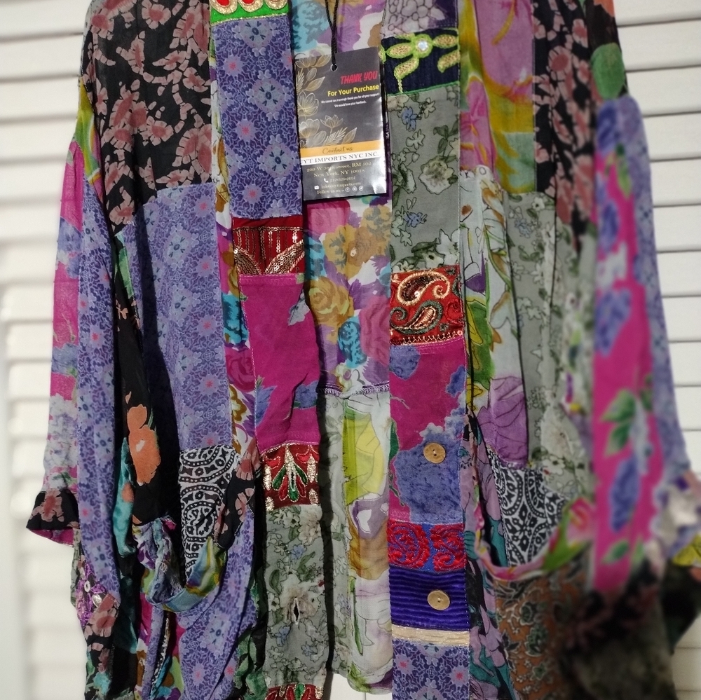 Multicolor patchwork young thread small
